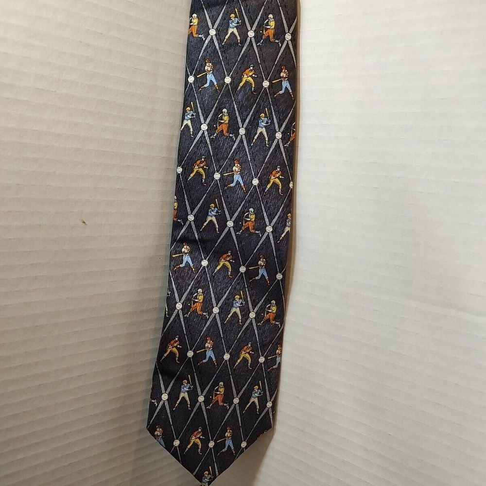 Van Heusen Tie Mens Baseball‎ Players Americana Series Vintage Y2K 51"X 3"